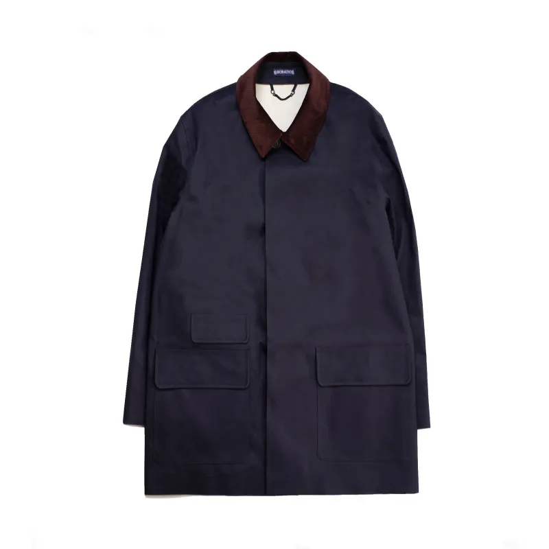 Brockendon Car Coat - Navy made by Horatio London