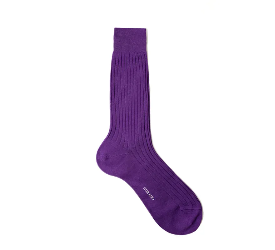Fine Cotton Socks - Purple sold by Horatio London