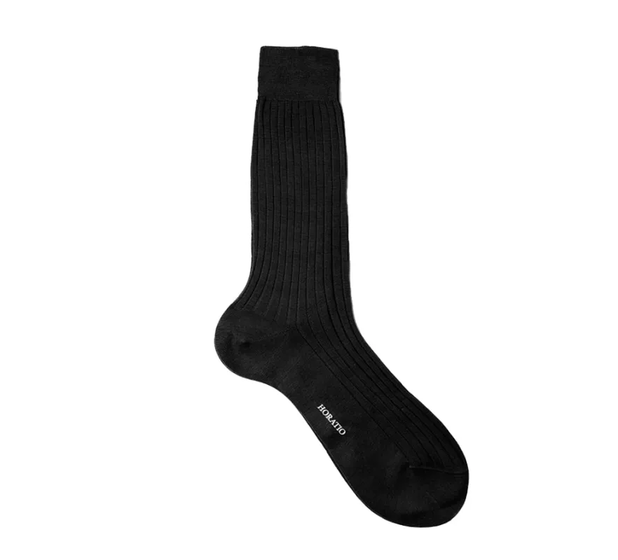 Fine Cotton Socks - Black made by Black