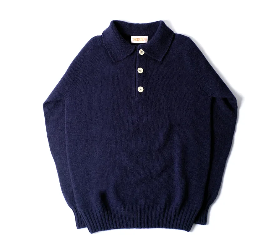 Kowdray Shaggy Polo - Navy sold by Horatio London