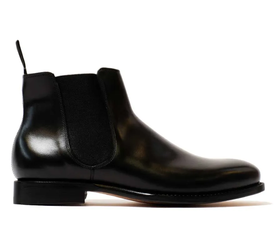 Wren Chelsea Boot - Black Calf made by Horatio London