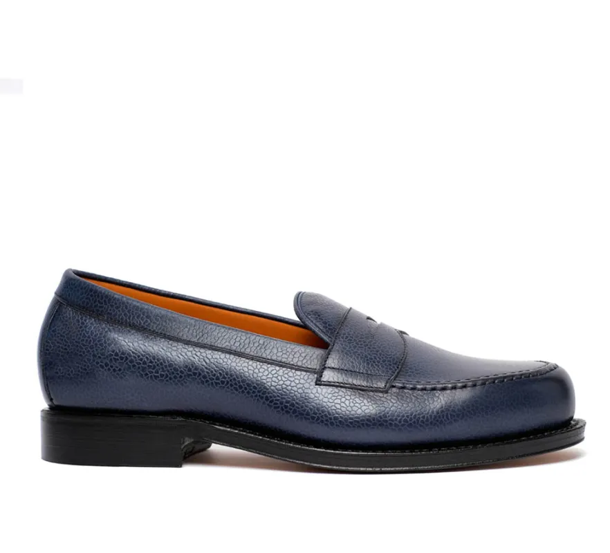 Dartmouth Loafer - Navy Grain made by Horatio London