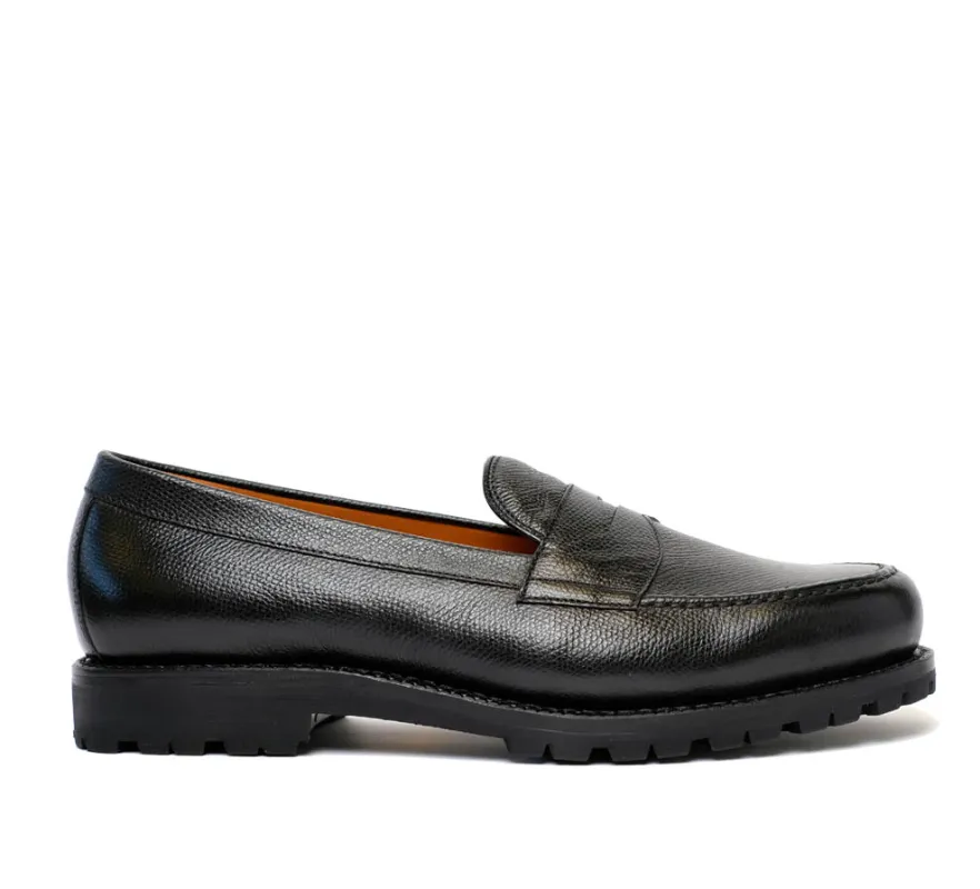 Dartmouth Adventurer Loafer - Black Grain made by Horatio London