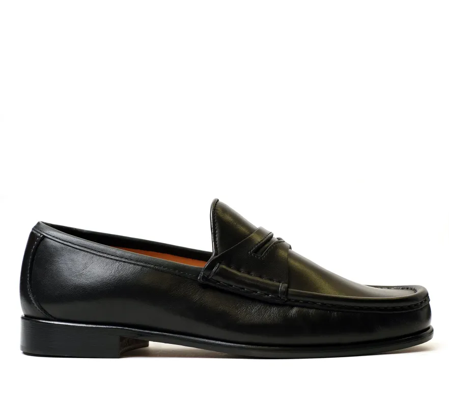 Hale Loafer - Black Calf made by Horatio London