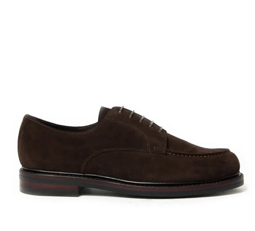 Norfolk Derby - Chocolate Suede made by Horatio London