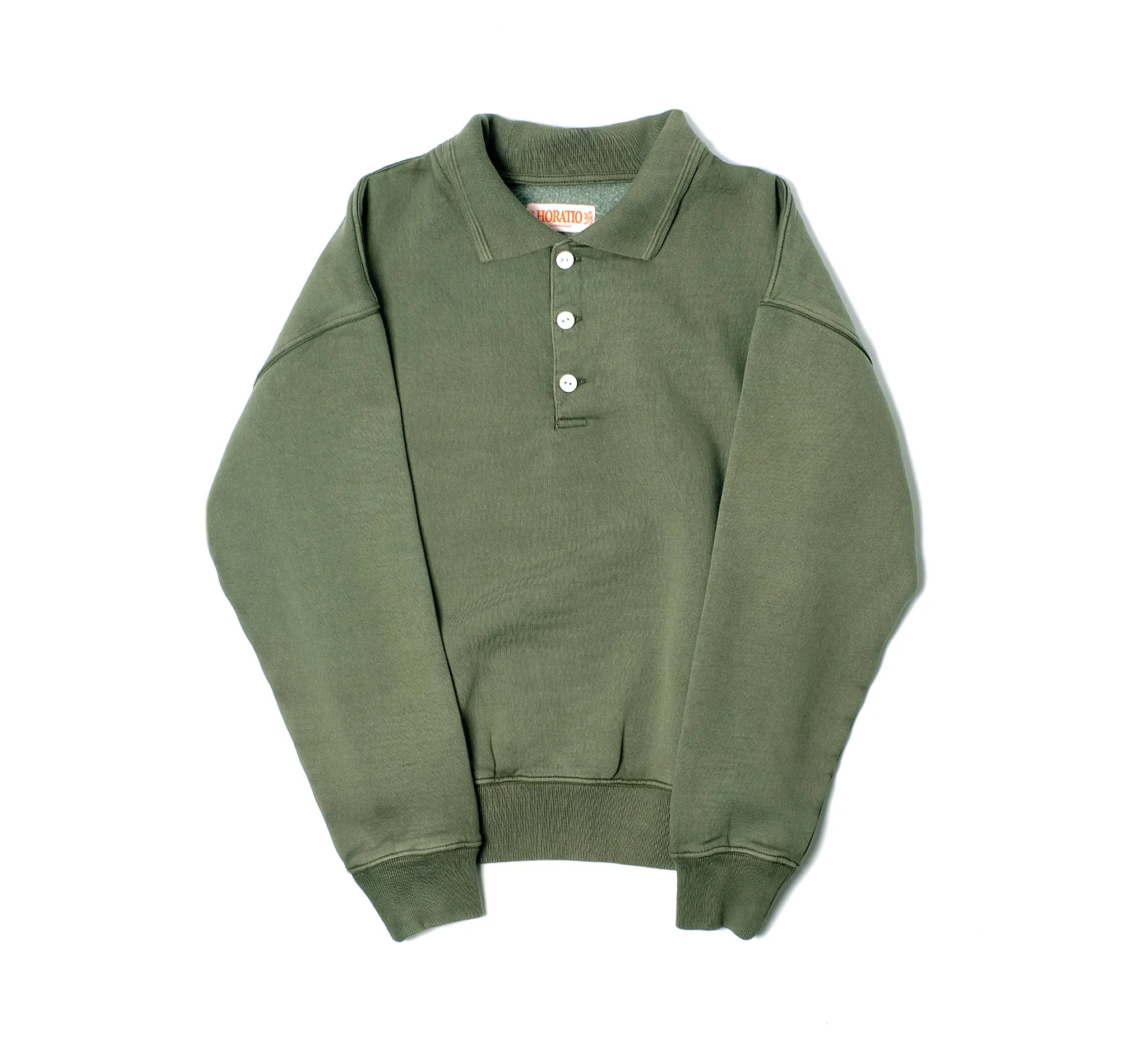 Lindon Rugby Sweatshirt - Olive sold by Horatio London