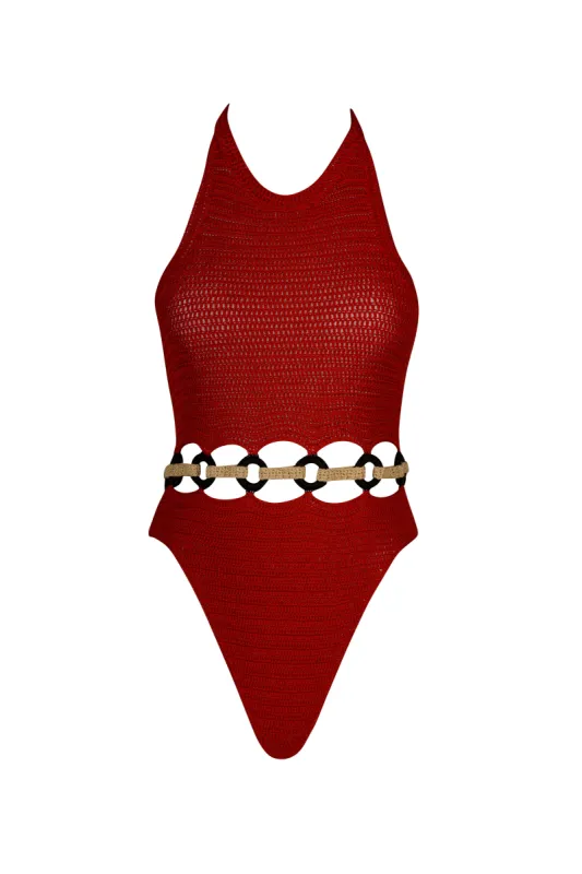Amini Swimsuit Red sold by Pipikini
