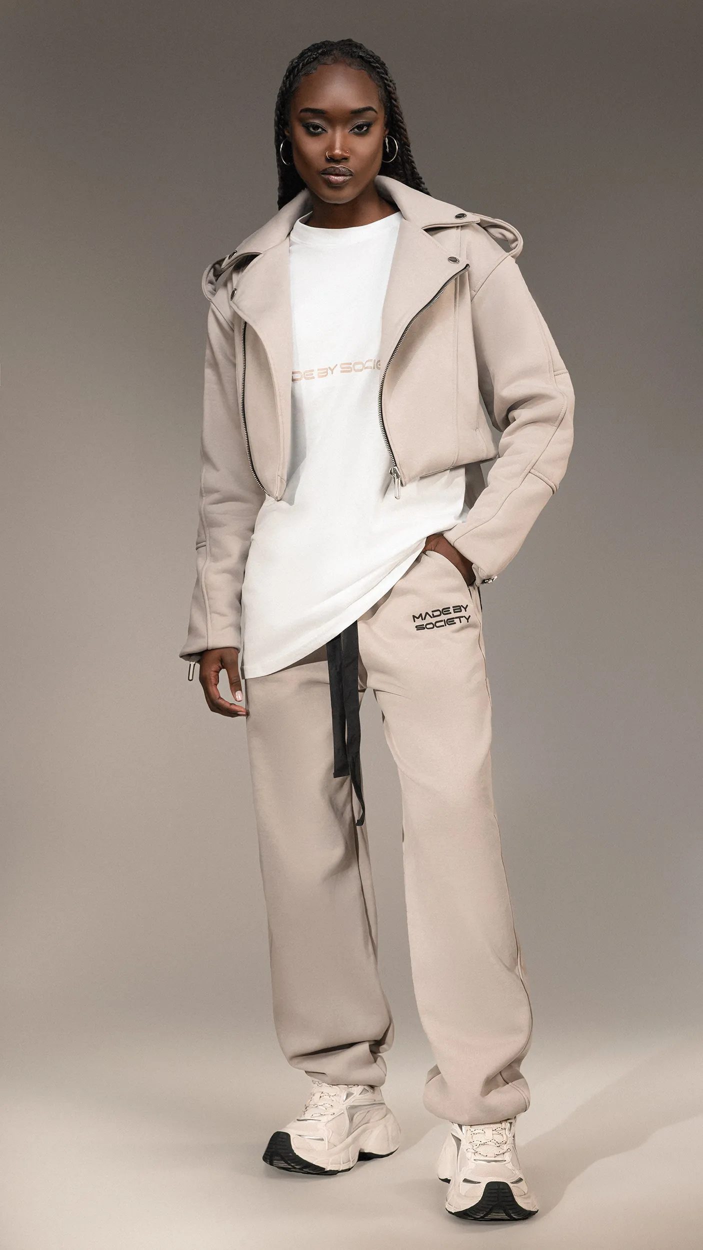 Tricou alb oversize Made By Society - T25363 sold by Made by Society