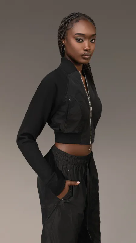 Hanorac crop cu fermoar MADE BY SOCIETY - H25787 sold by Made by Society