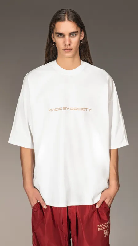 Made by Society oversized crop T-shirt - T15772 sold by Made by Society