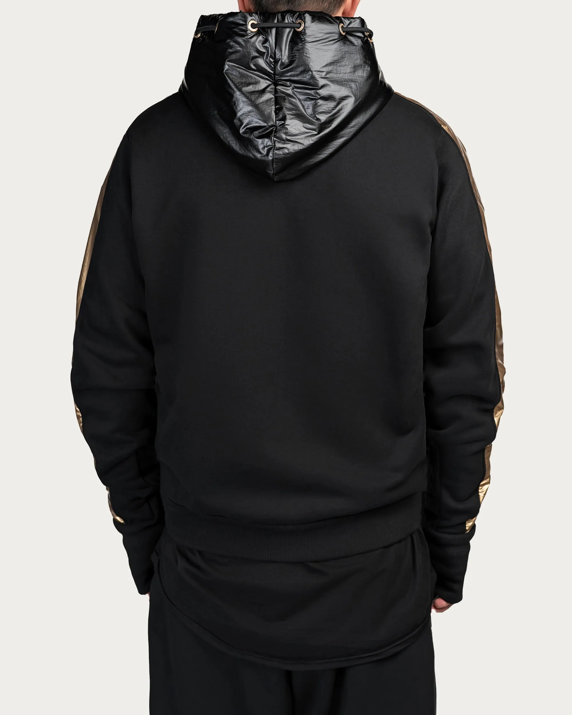 Varnished Gold Stripe Hoodie- H14996 sold by Made by Society product image thumbnail 2