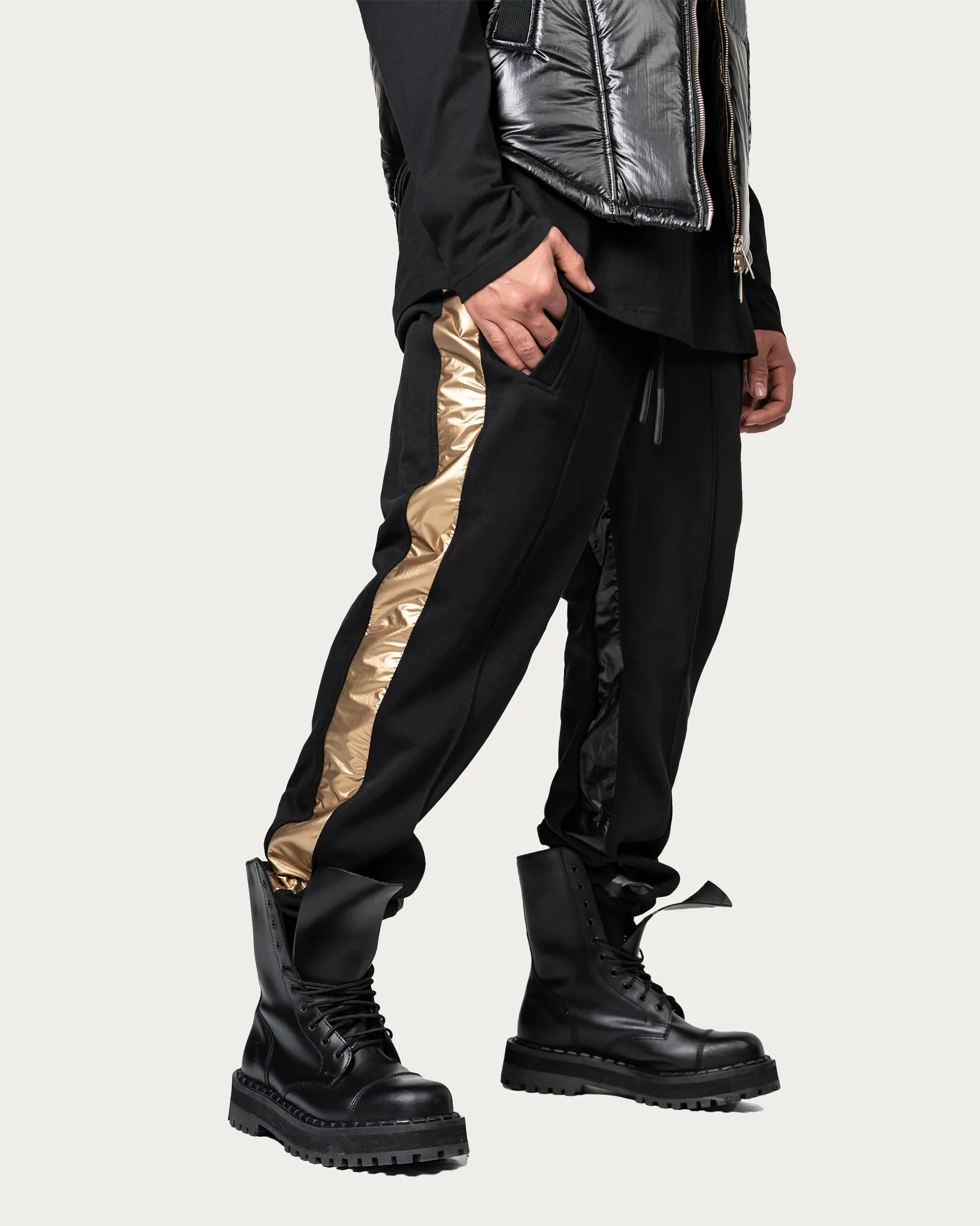 Gold band jogger pants - P15002 sold by Made by Society