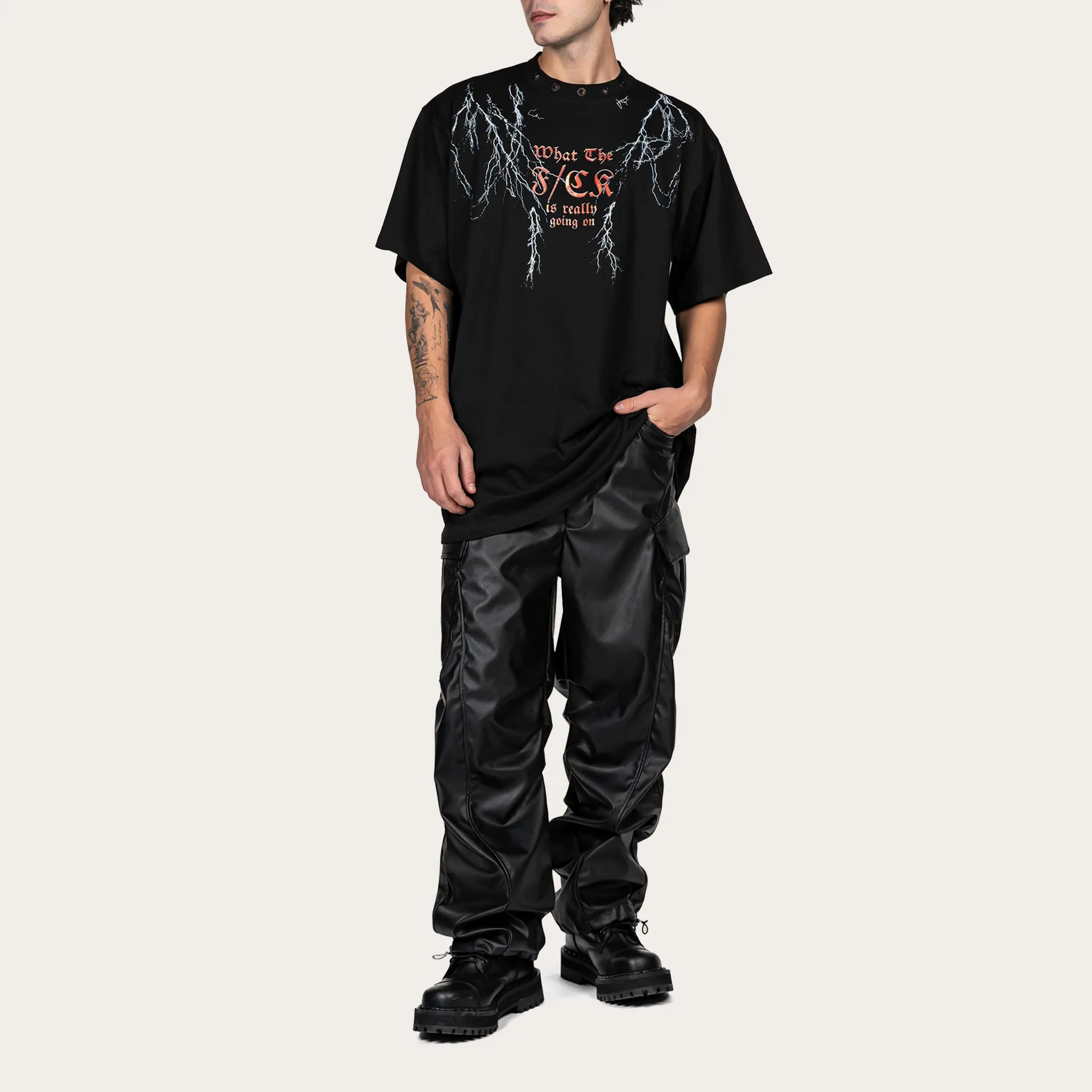 What the f/ck t-shirt - T14994 sold by Made by Society product image thumbnail 4