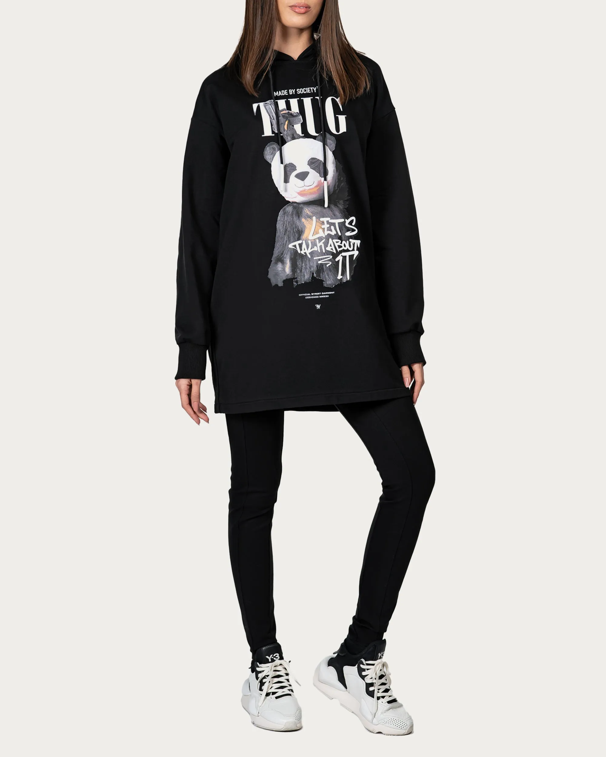 Bear longline hoodie - H24230 sold by Made by Society product image thumbnail 4