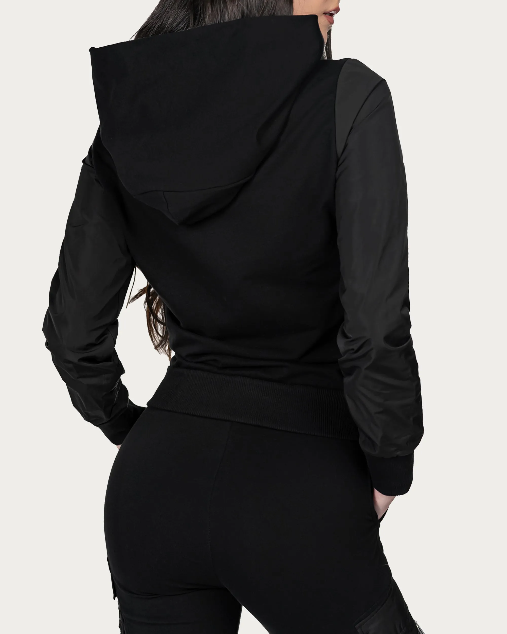 Diagonal zipper hoodie - H23490 sold by Made by Society product image thumbnail 2