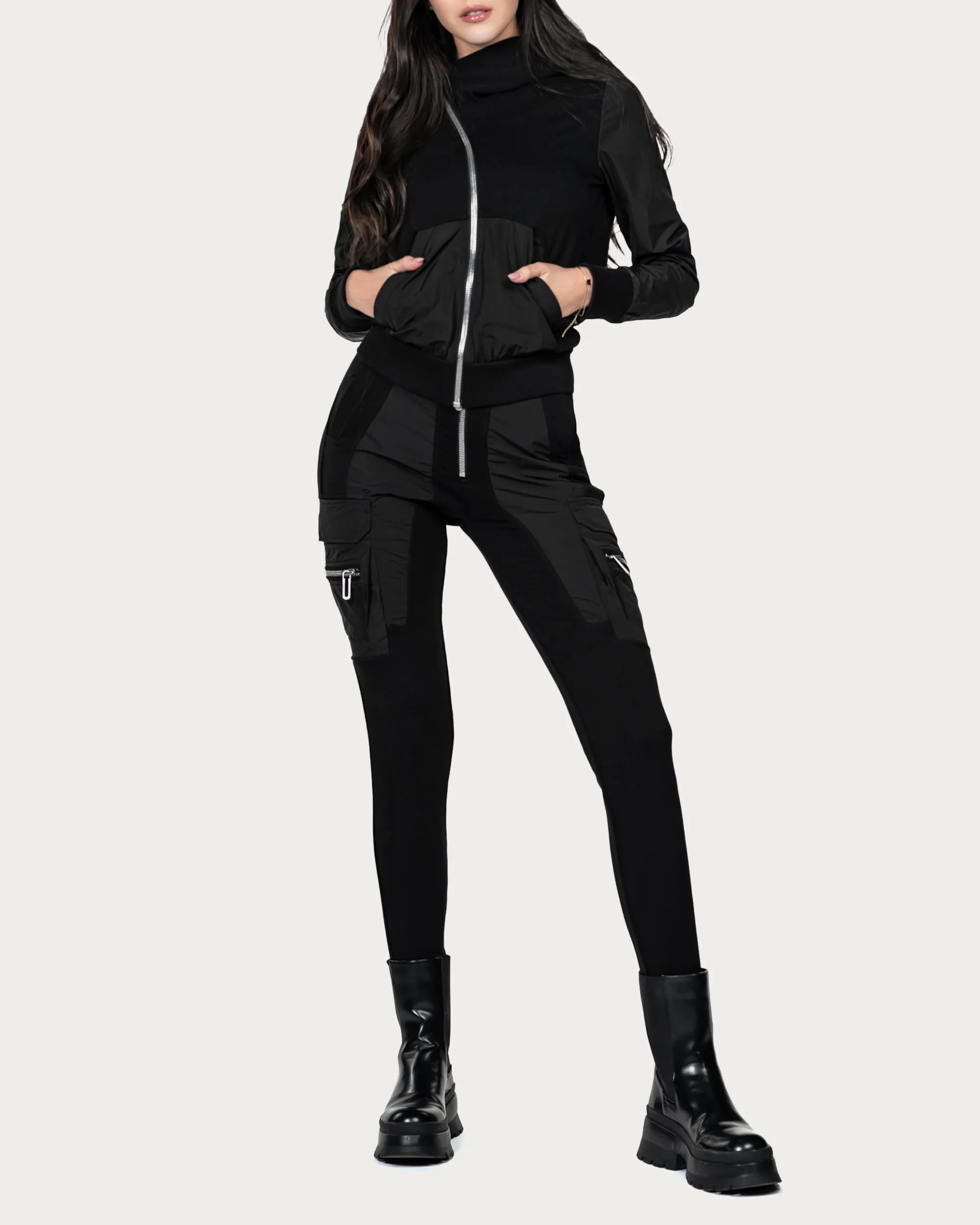 Diagonal zipper hoodie - H23490 sold by Made by Society product image thumbnail 5