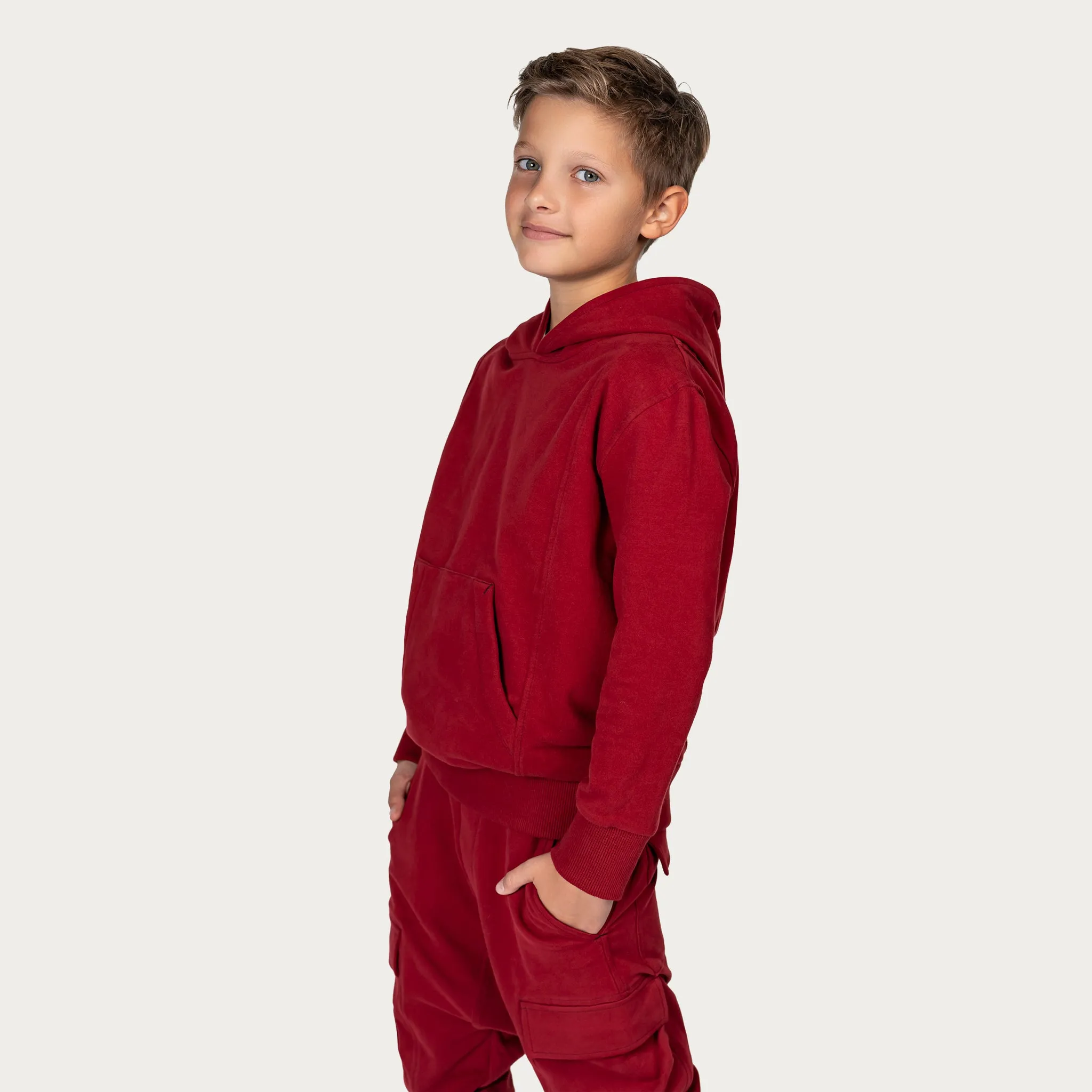 Burgundy hoodie - H32047 sold by Made by Society product image thumbnail 5