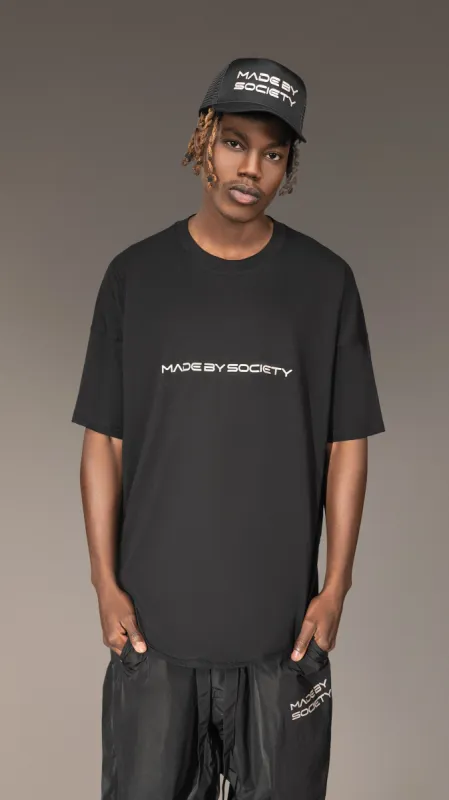 Tricou Negru „Made By Society” - T13080 sold by Made by Society