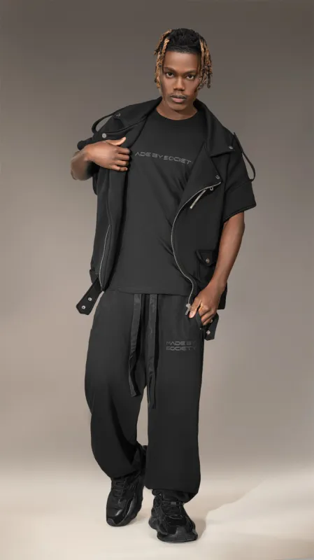 Tricou Negru "MADE BY SOCIETY" - T15765 sold by Made by Society