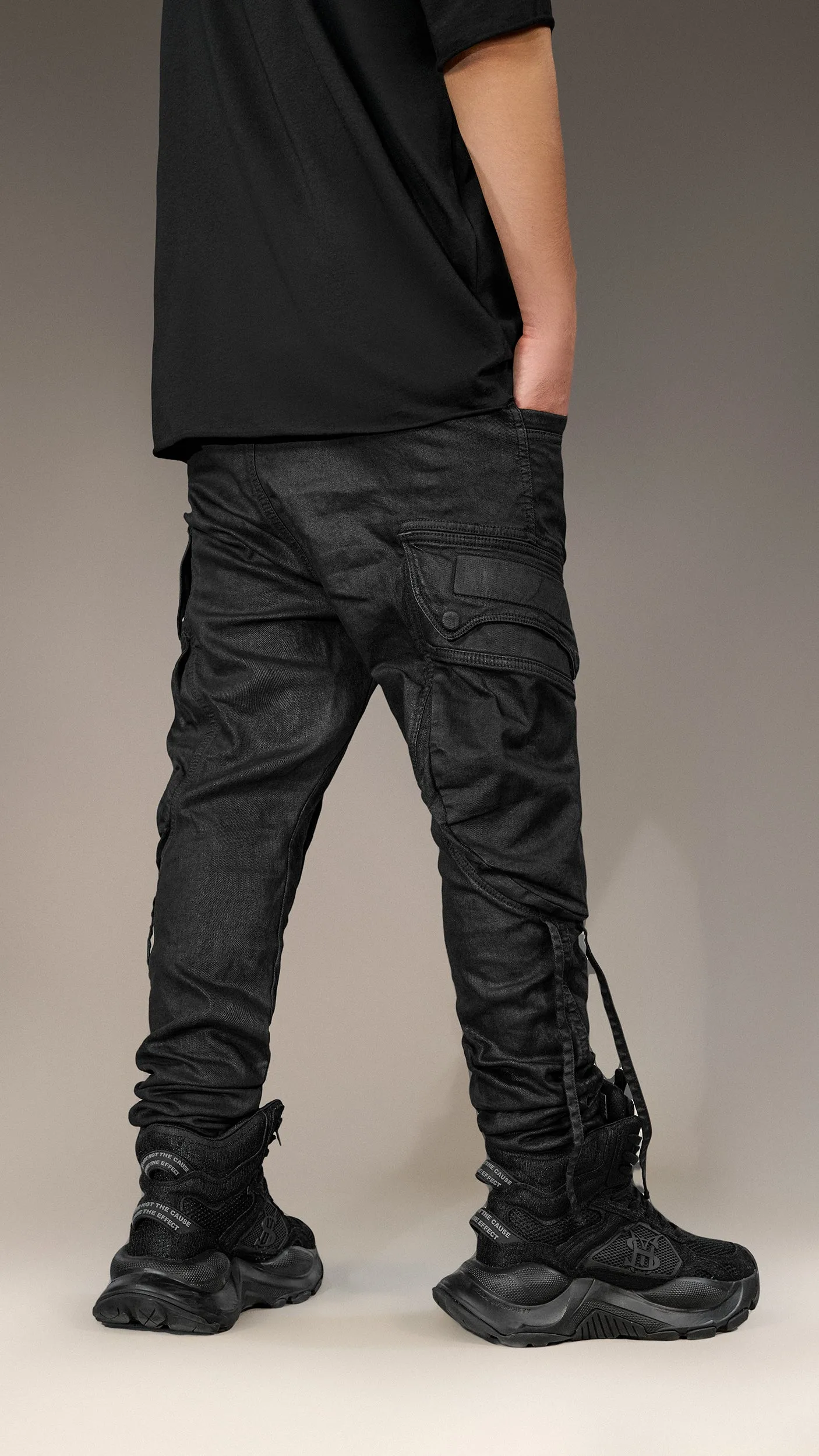 Black Cargo Pants "Made by Society" - P15239 sold by Made by Society product image thumbnail 4