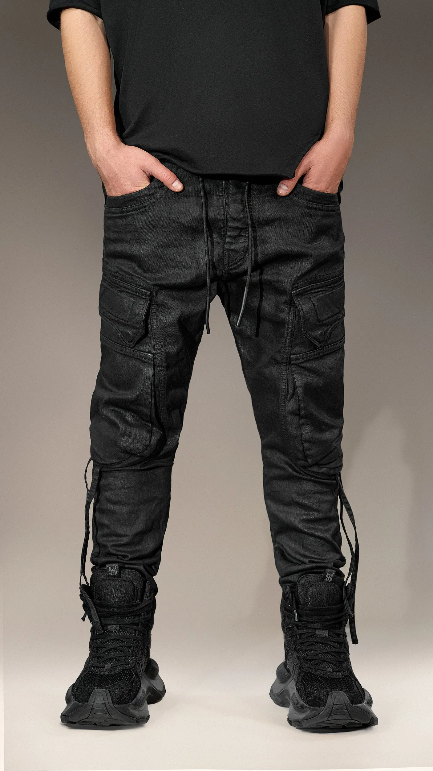Black Cargo Pants "Made by Society" - P15239 sold by Made by Society product image thumbnail 3