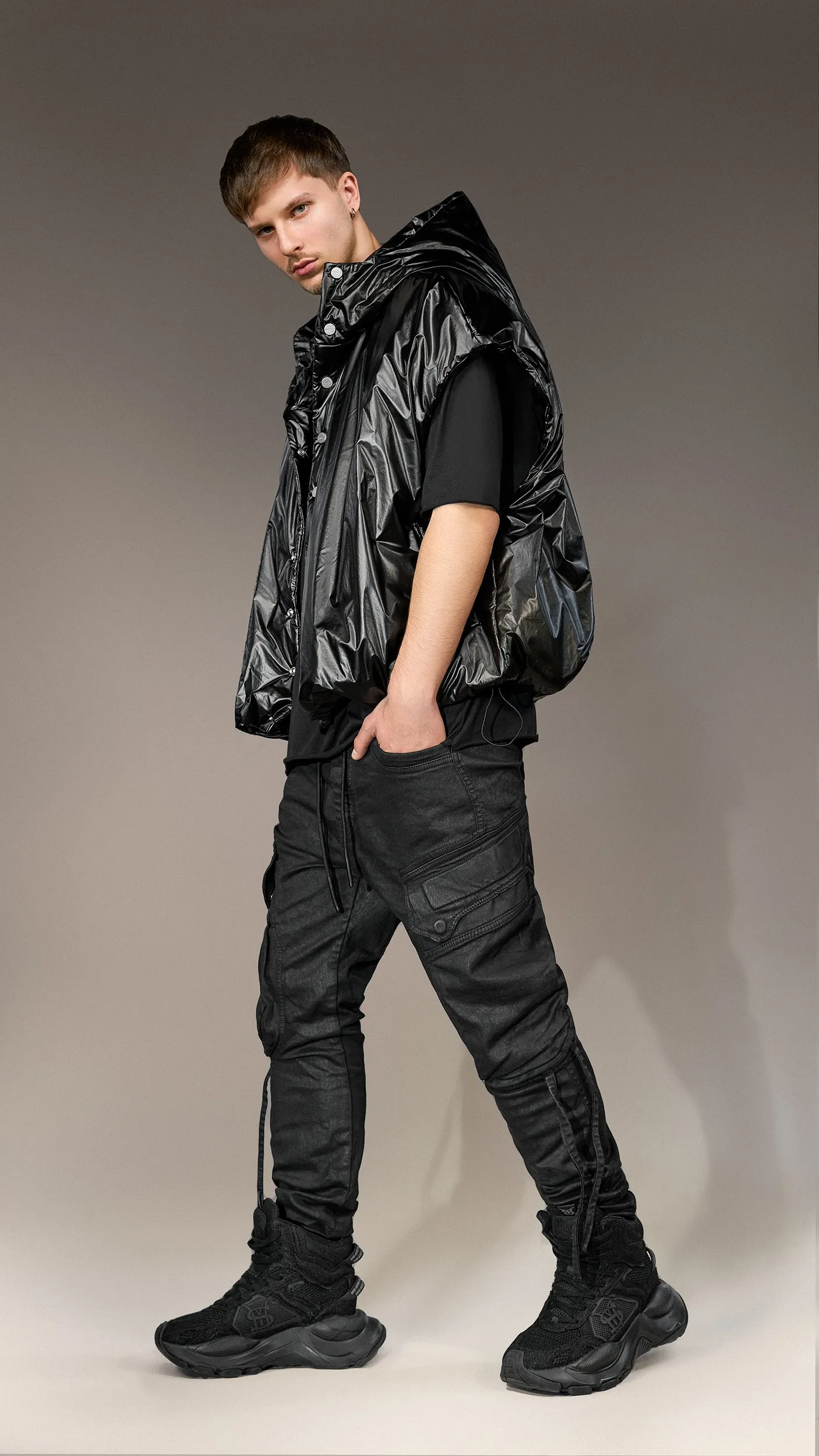 Black Cargo Pants "Made by Society" - P15239 sold by Made by Society product image thumbnail 2