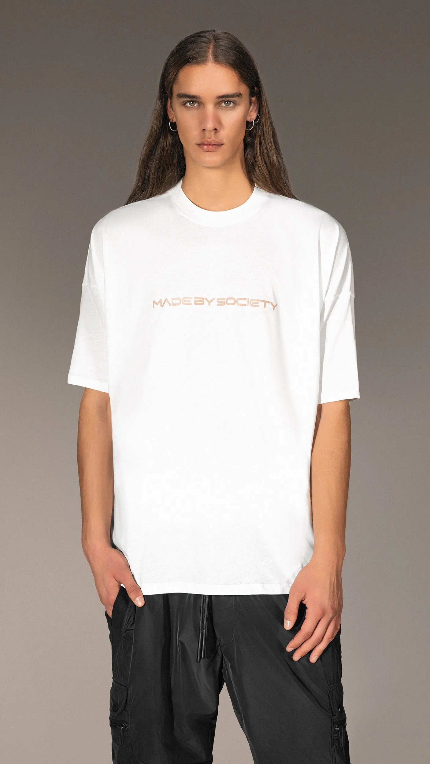 White T-shirt Made by Society - T15655 sold by Made by Society