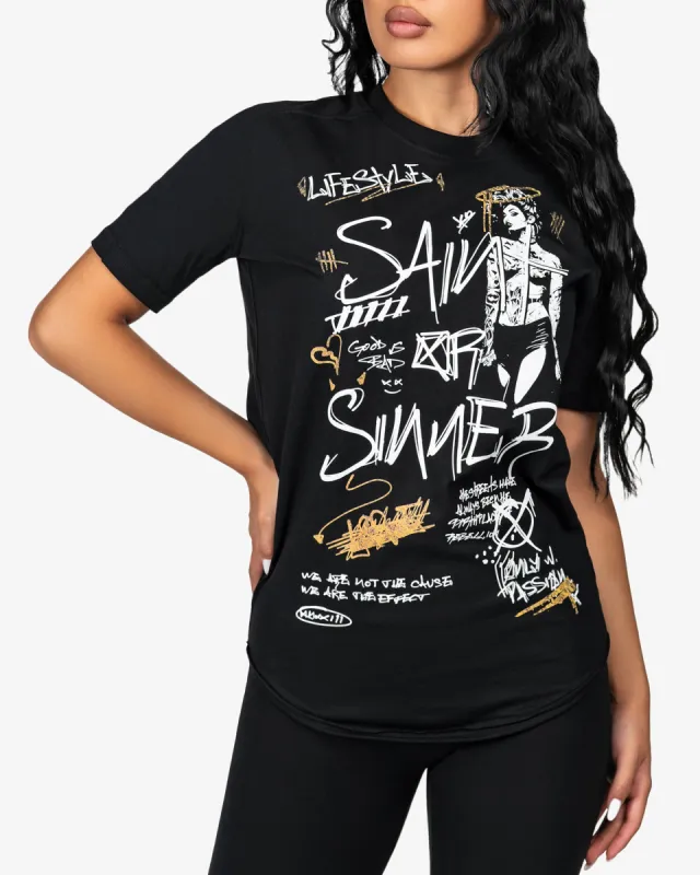Saint or sinner t-shirt - T24833 sold by Made by Society
