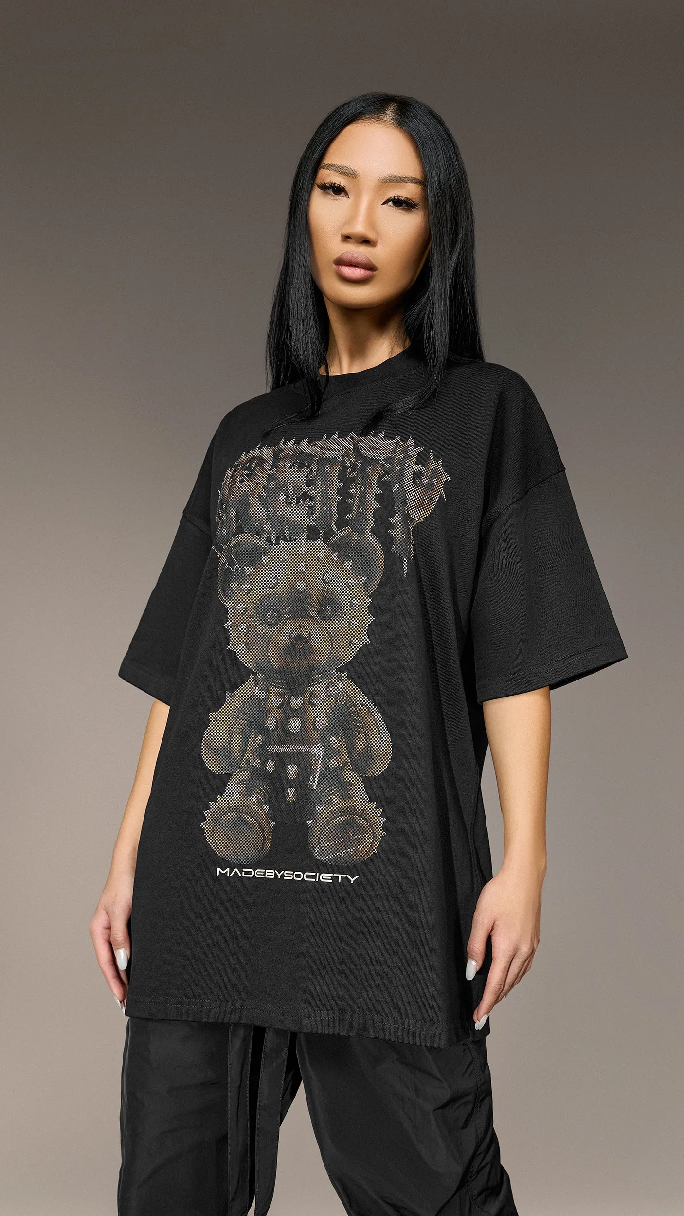 Oversized "Made by Society" T-Shirt - T25893 sold by Made by Society