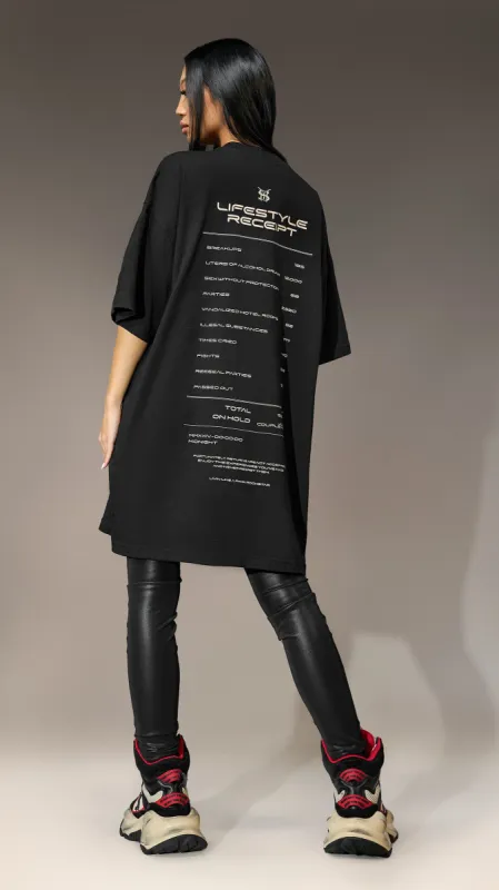Oversized "Lifestyle Receipt" T-Shirt - T25853 sold by Made by Society