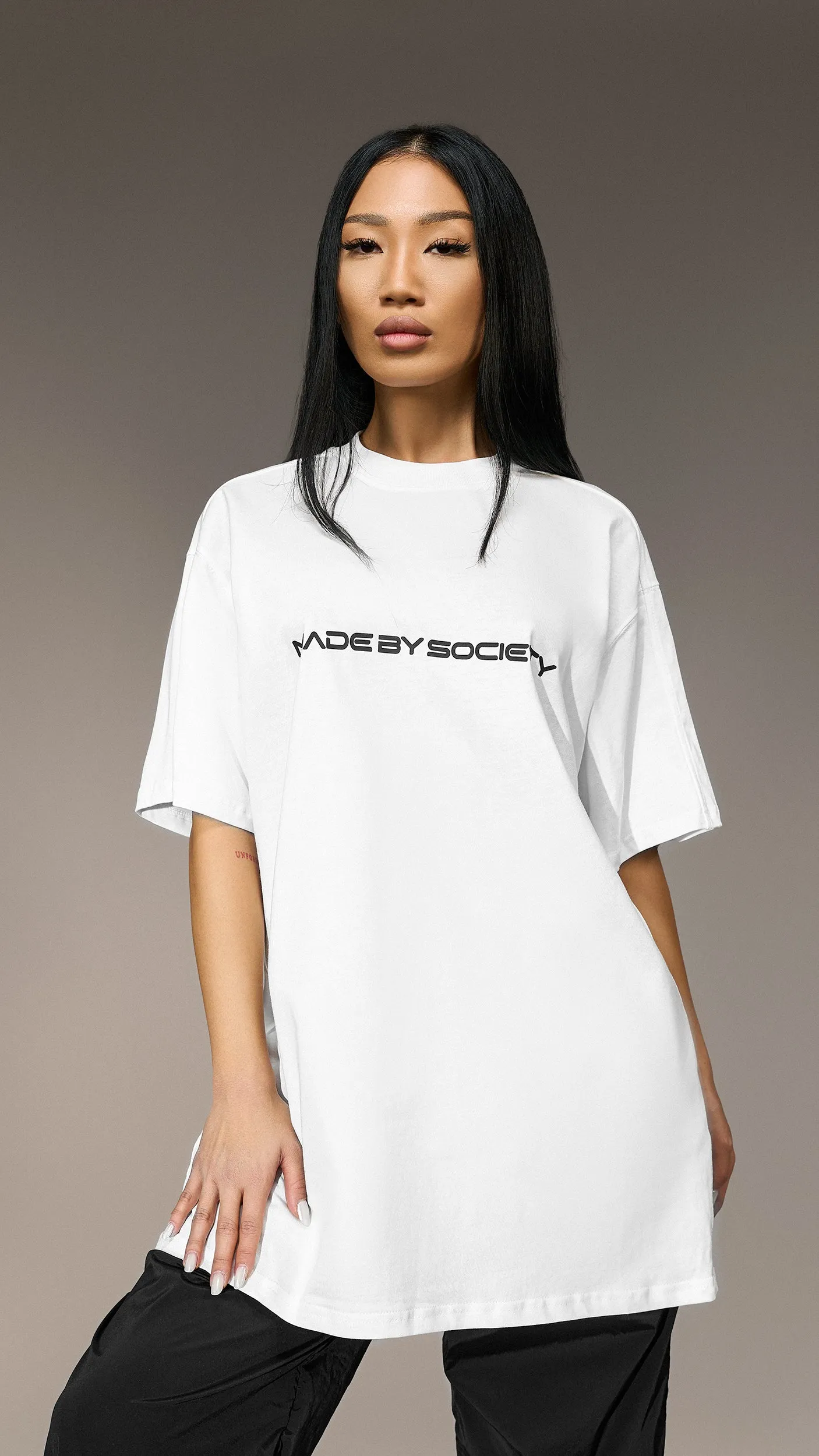 Oversized "Made by Society" T-Shirt - T25845 sold by Made by Society product image thumbnail 2