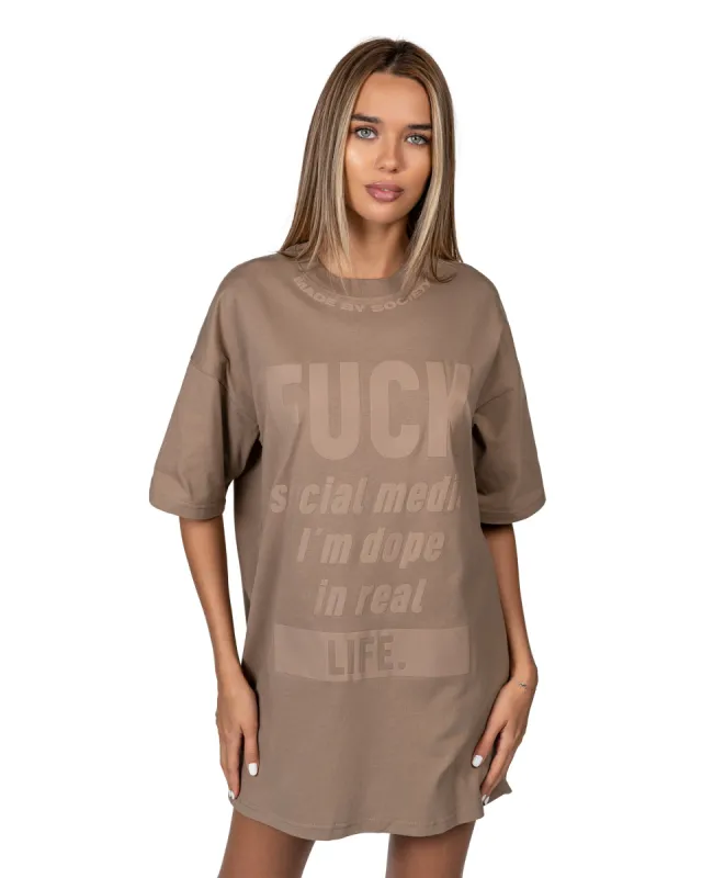 Dope in real life t-dress - T24268 sold by Made by Society
