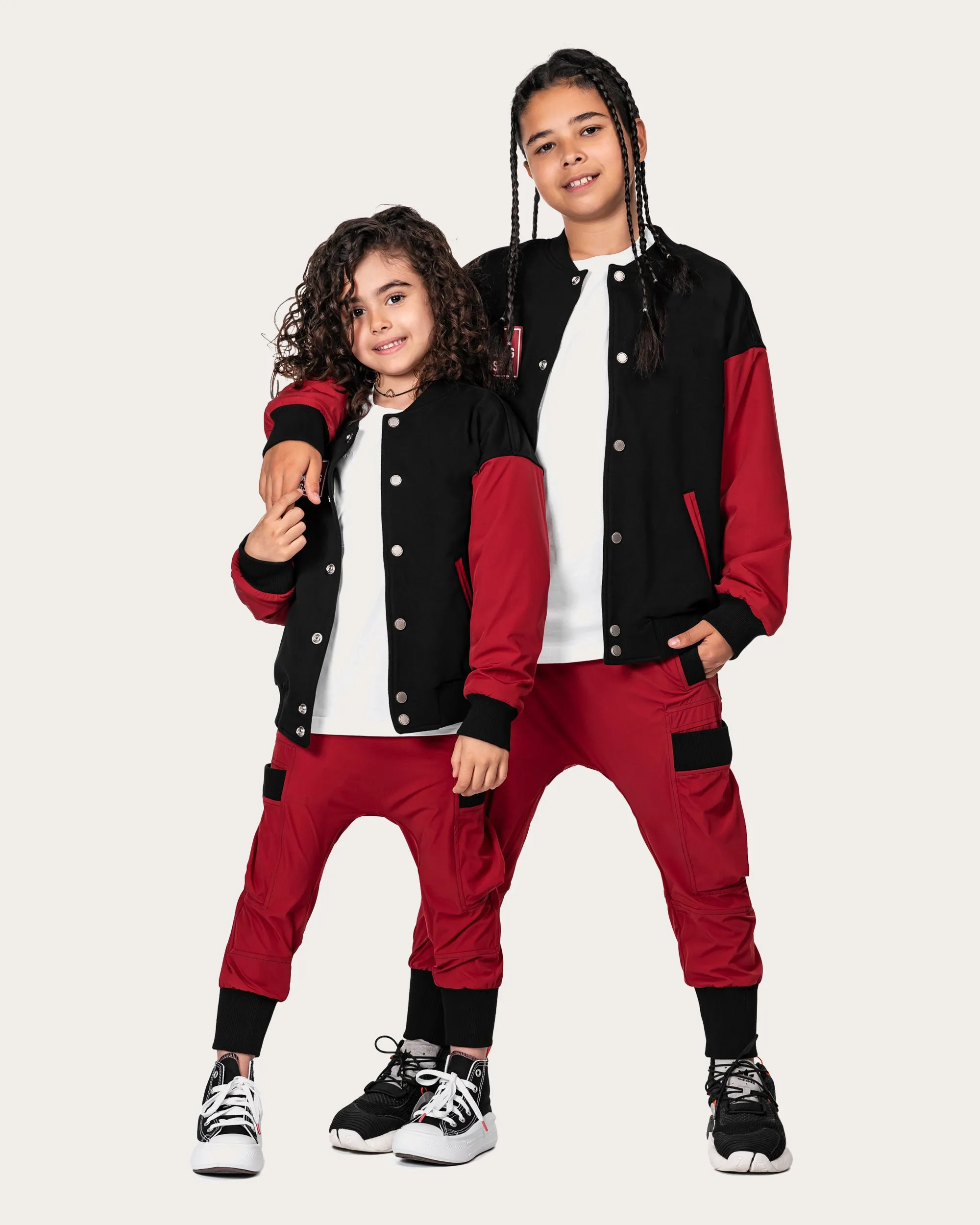 Burgundy Hem Jogger Pants - P32668 sold by Made by Society product image thumbnail 2