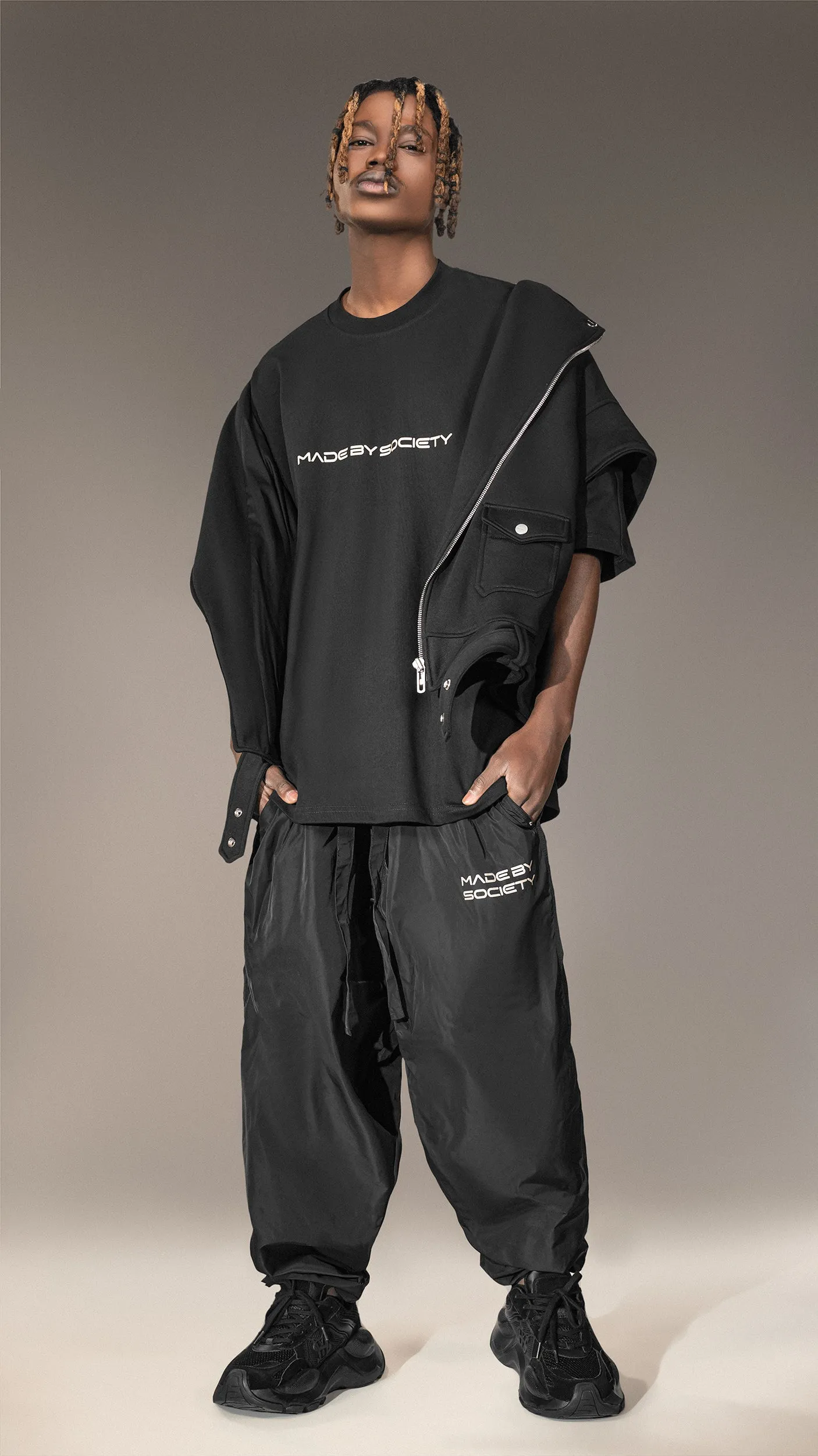 Oversized T-Shirt "MADE BY SOCIETY" - T15771 sold by Made by Society product image thumbnail 2