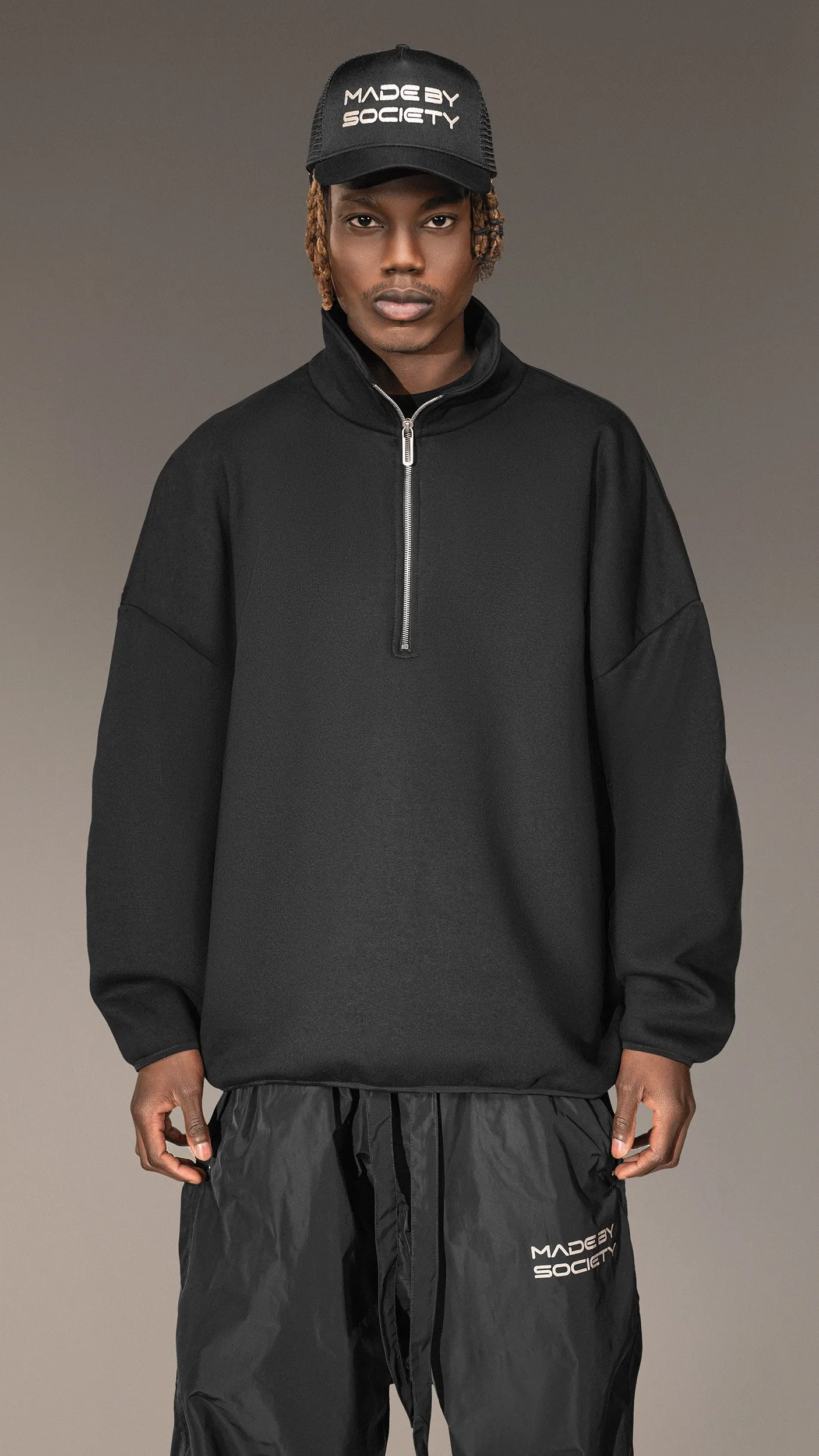 "Made By Society" Black Zip Hoodie - H15766 sold by Made by Society product image thumbnail 3