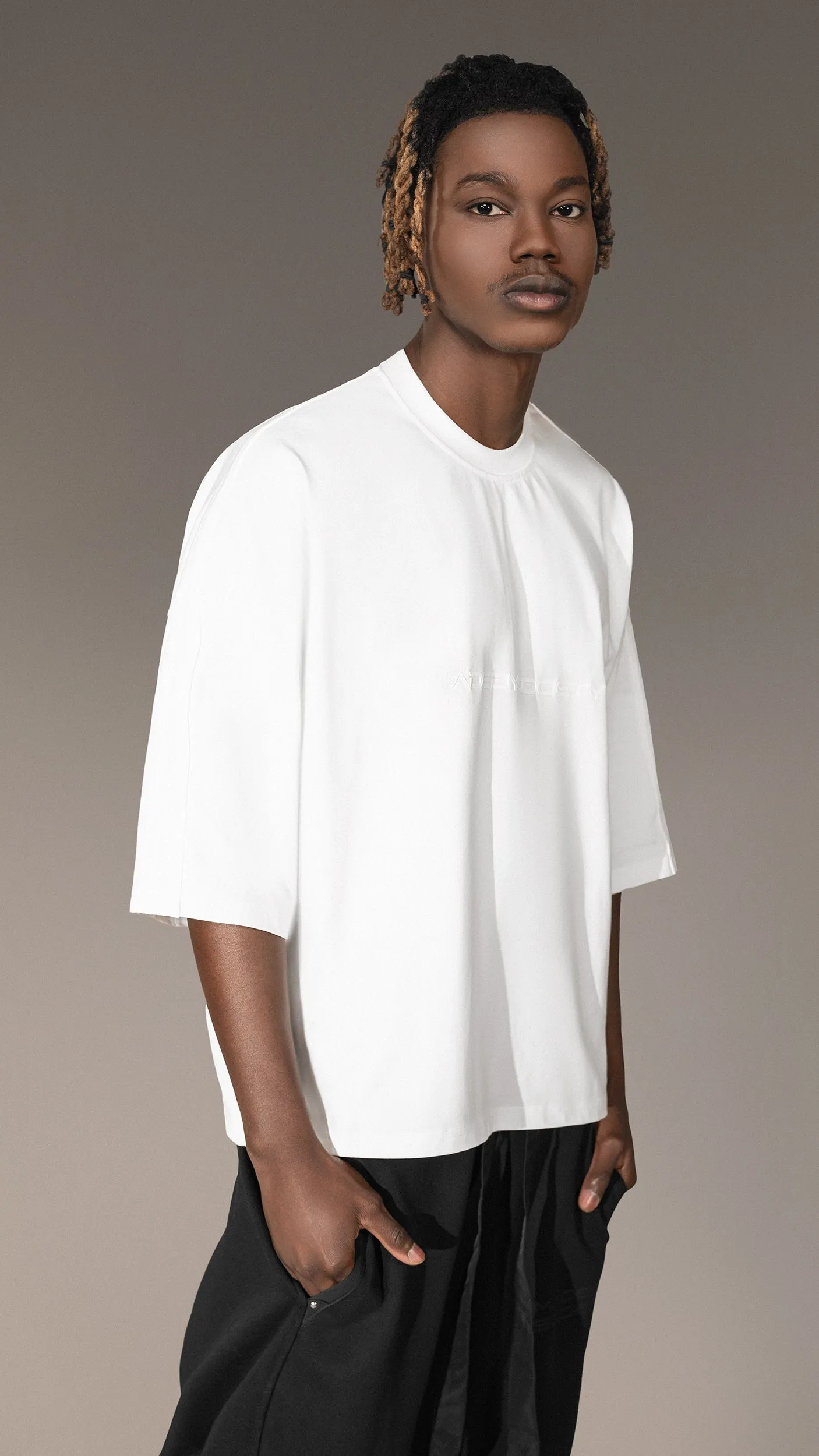 Oversized Crop T-Shirt Made by Society - T15781 sold by Made by Society product image thumbnail 3