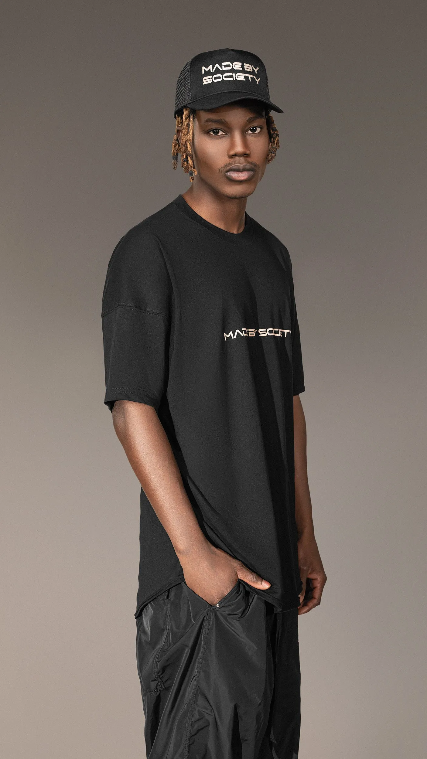 "Made By Society" Black T-Shirt - T13080 sold by Made by Society product image thumbnail 3