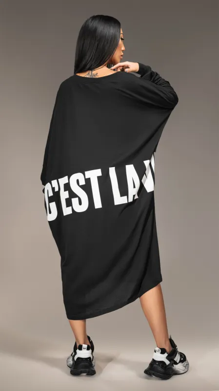 Oversize T-Shirt "C'est la vie" - T25529 sold by Made by Society