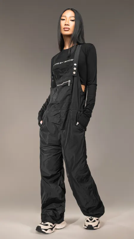 Black Twill Dungarees - S25593 sold by Made by Society