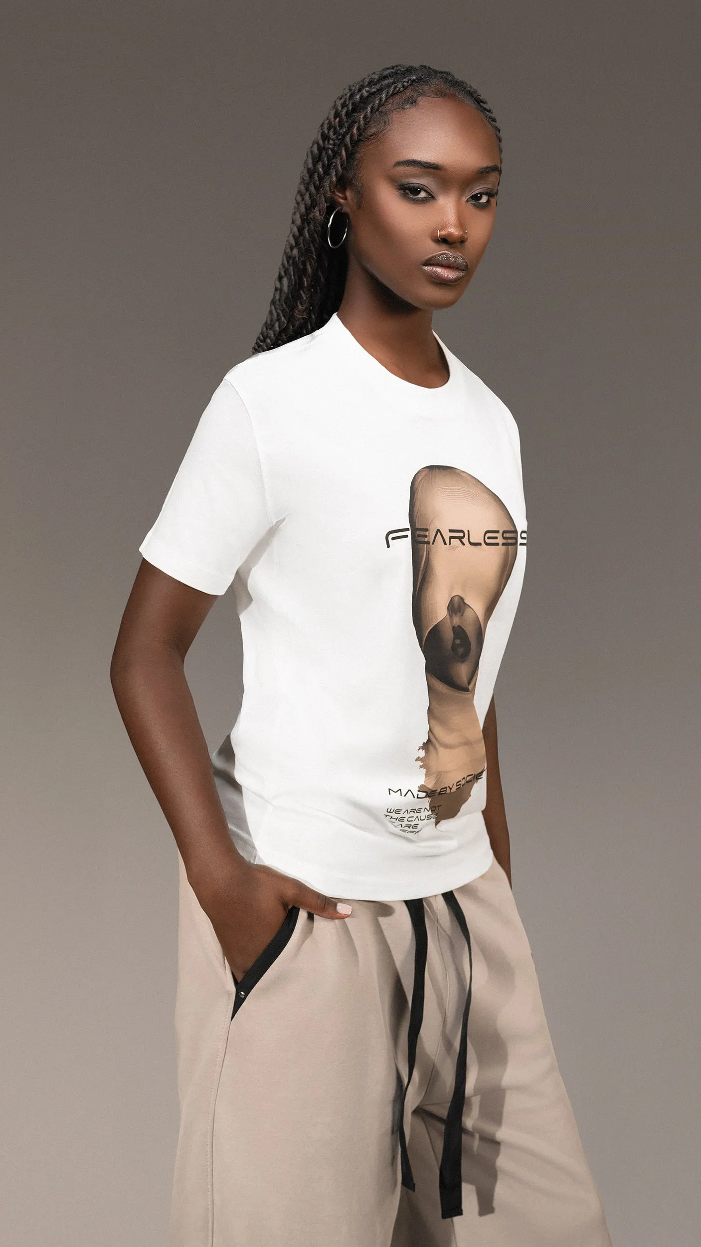 "Fearless" T-Shirt by Made By Society - T25417 sold by Made by Society product image thumbnail 4