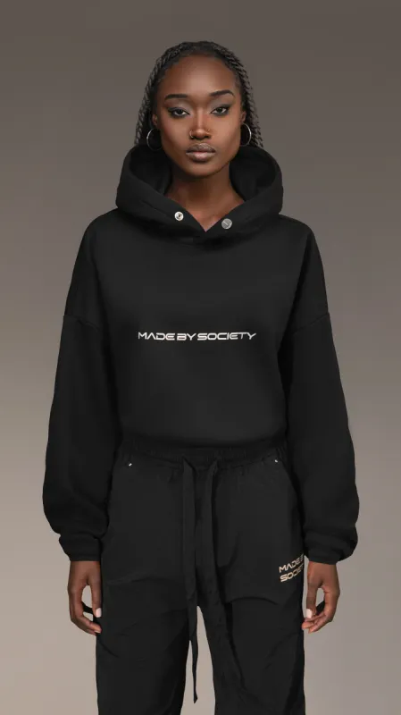 Made by Society Crop Hoodie - H25756 sold by Made by Society
