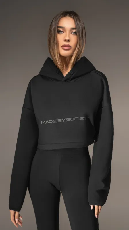 Made by Society Crop Hoodie - H25698 sold by Made by Society
