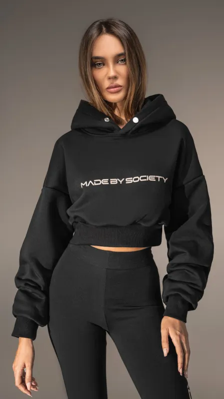 Made by Society Crop Hoodie - H25697 sold by Made by Society