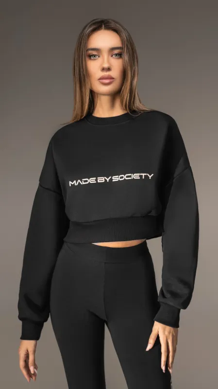 Made by Society Crop Hoodie - H25684 sold by Made by Society