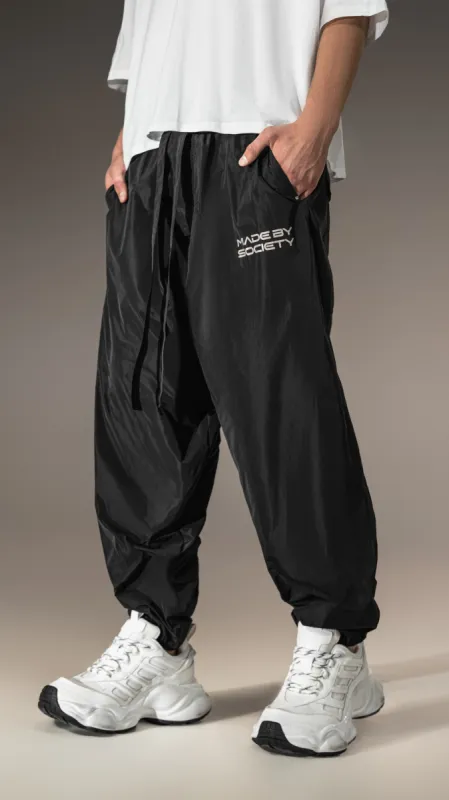 "Made by Society" Glossy Polyester Trousers – P15722 sold by Made by Society