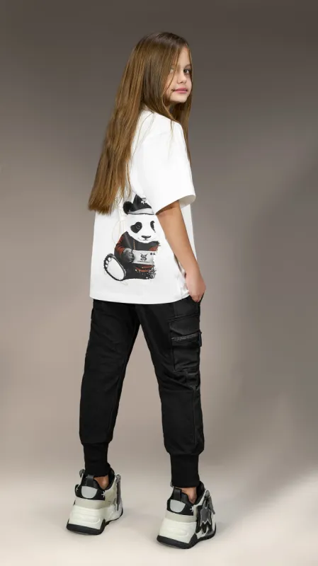 Oversized T-Shirt "Made by Society" Panda - T35946 sold by Made by Society