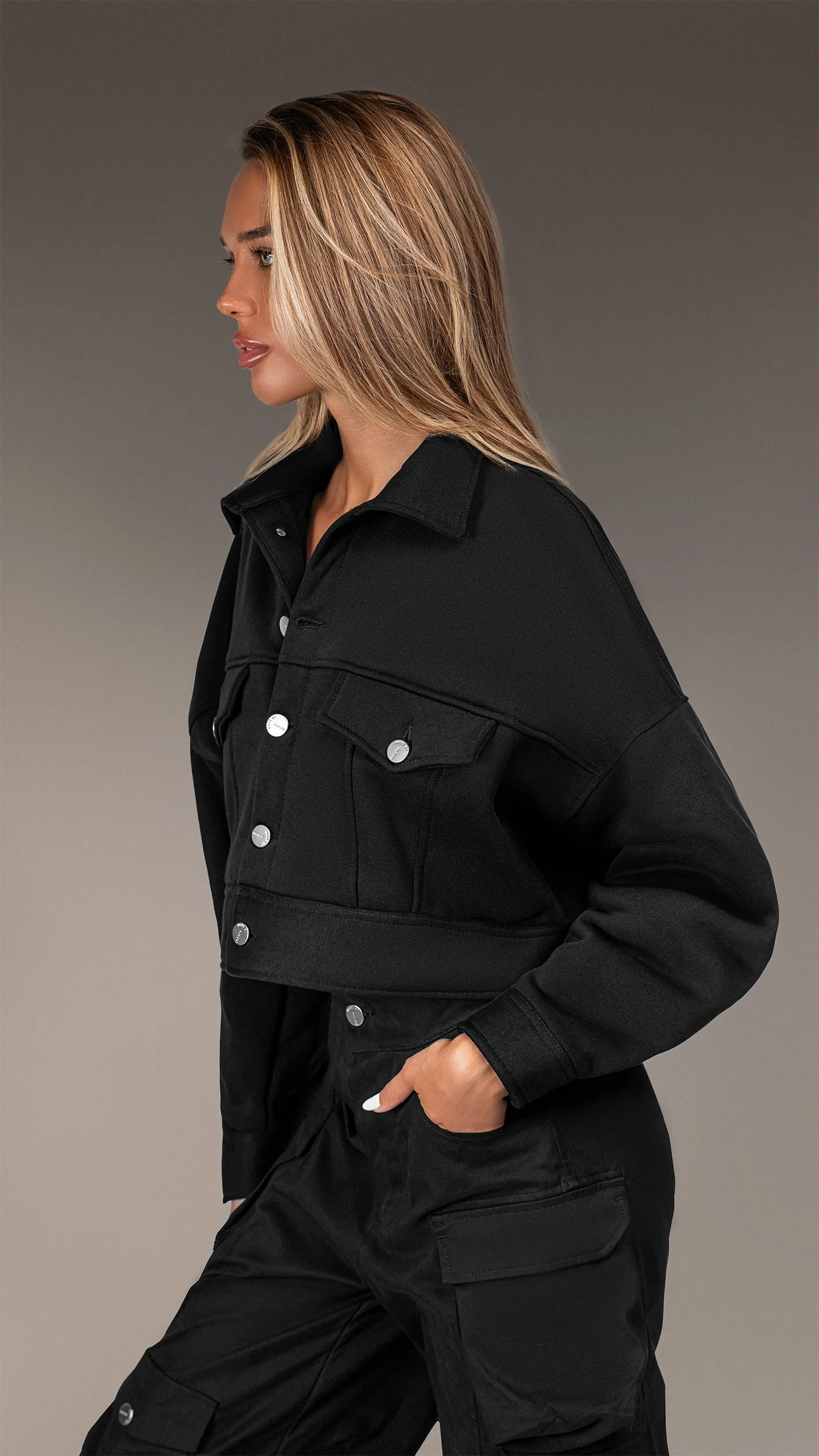 Crop Oversize Jacket - J24692 sold by Made by Society product image thumbnail 3