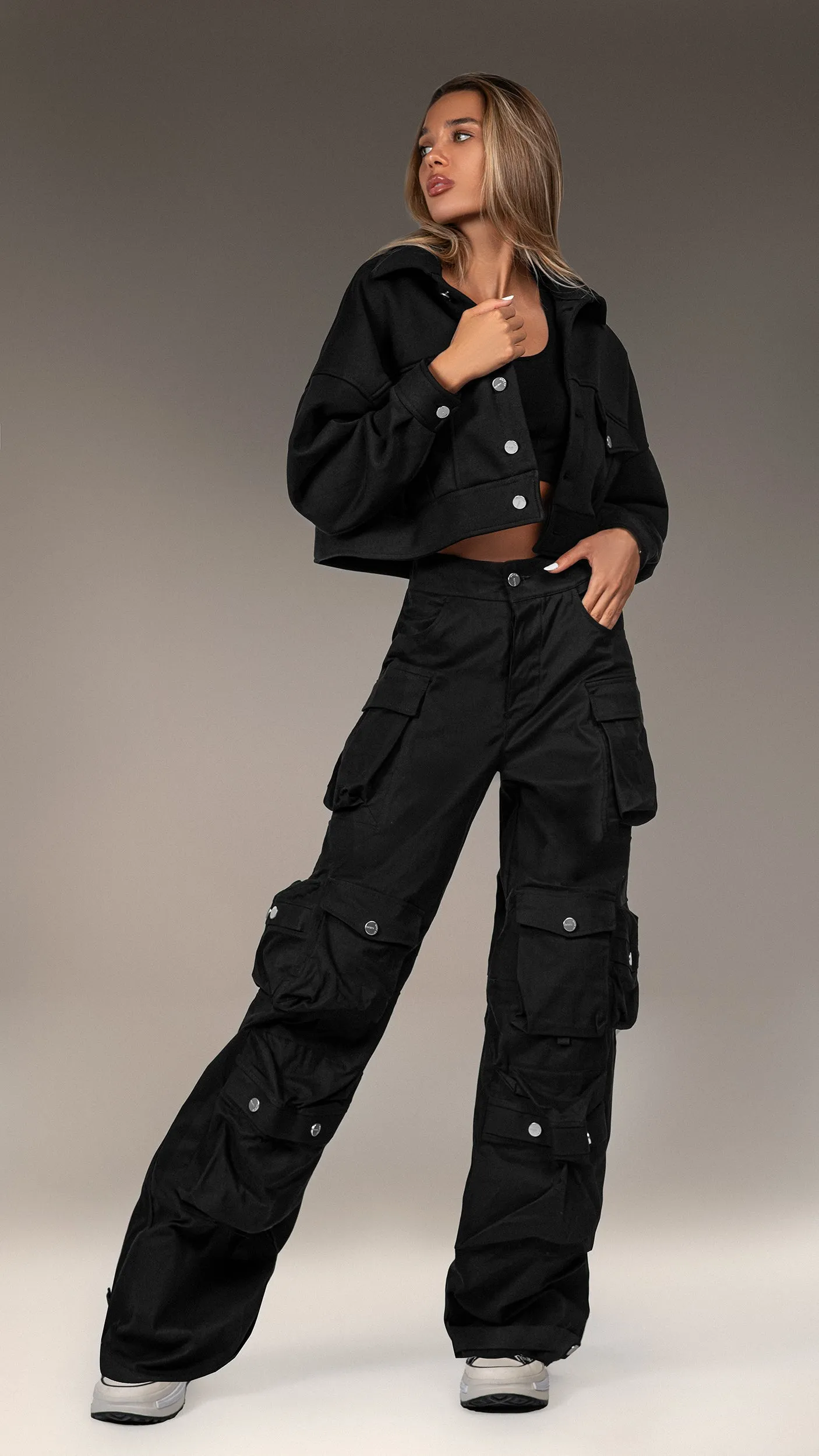 Crop Oversize Jacket - J24692 sold by Made by Society product image thumbnail 2