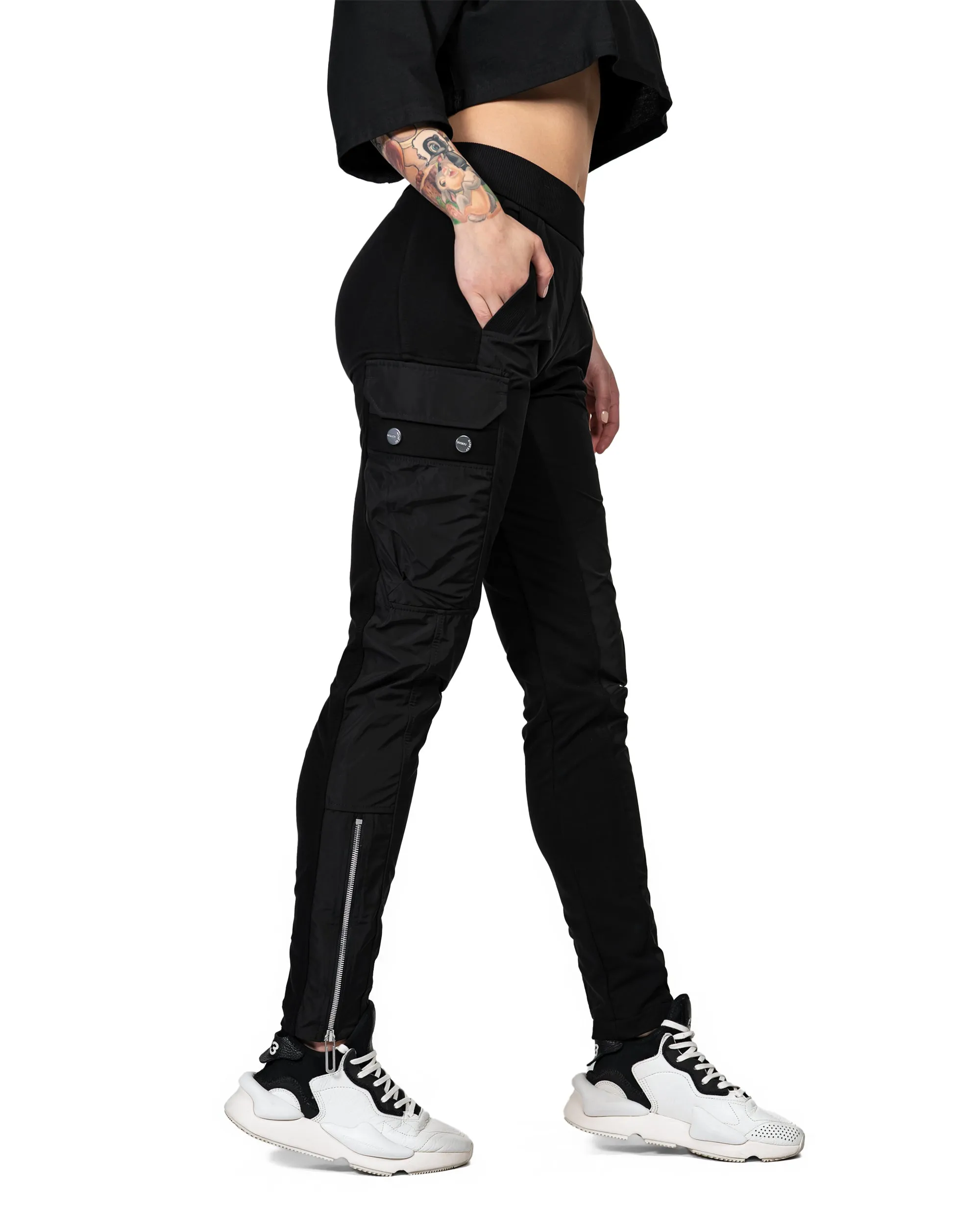 Zipper cargo pants - P24082 sold by Made by Society