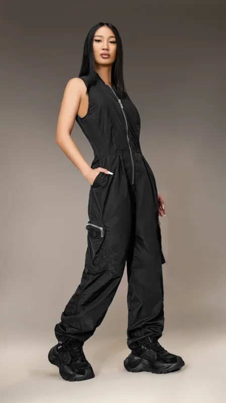 Zippered Cargo Jumpsuit - S25392 sold by Made by Society